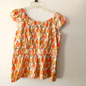 Emily and fin citrus peplum top